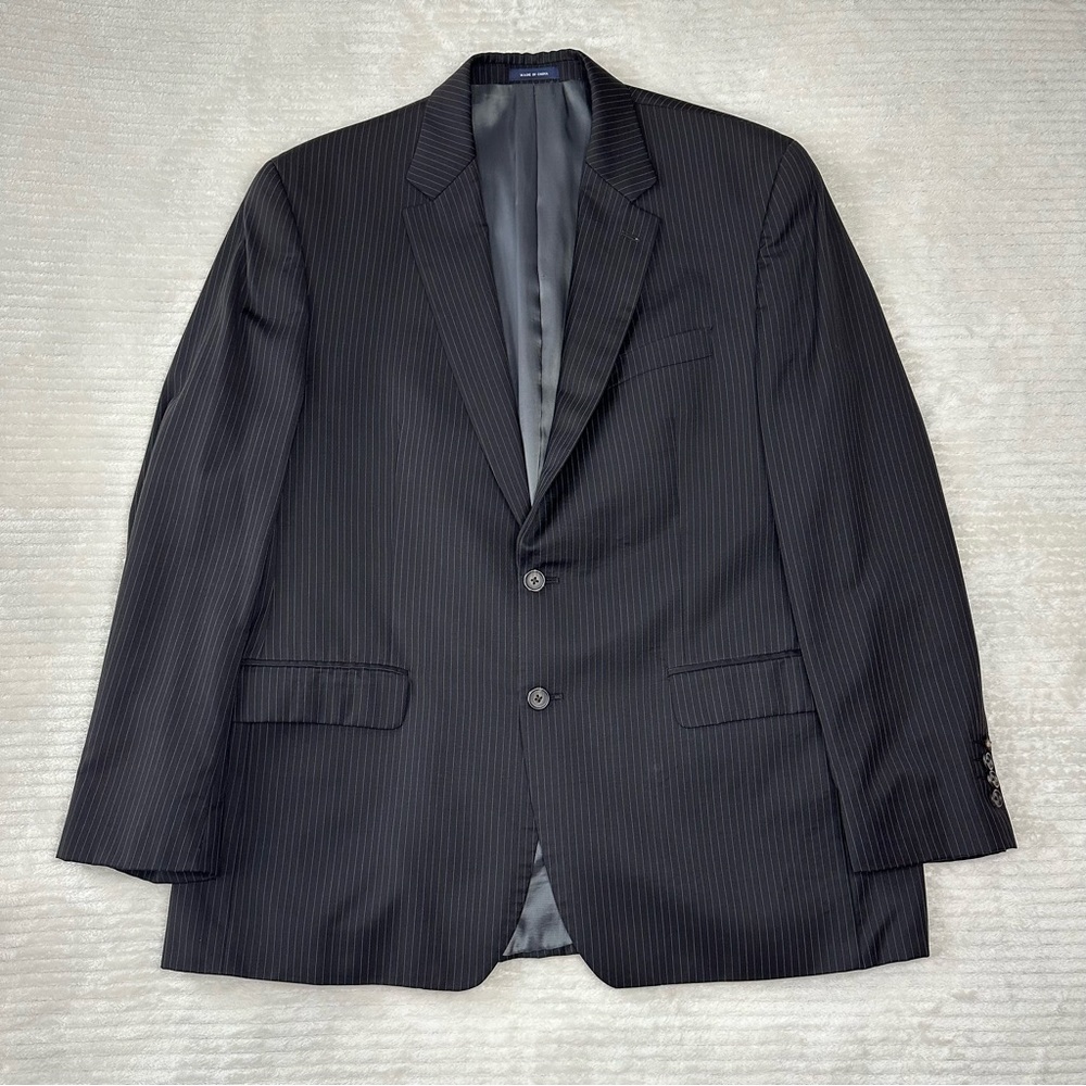 Ralph Ralph Lauren Wool Black Pinstripe Blazer/Sport Suit Jacket Men’s Size 44R